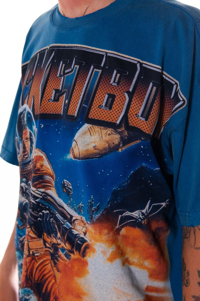 Rocket Boy "Mega Blast" Tee Blue
