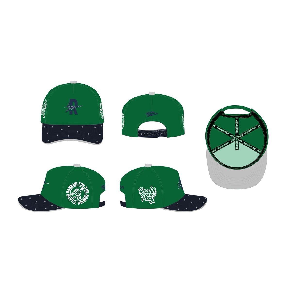 Rough Play Bandaid For The Wounds Hat Evergreen/Grey