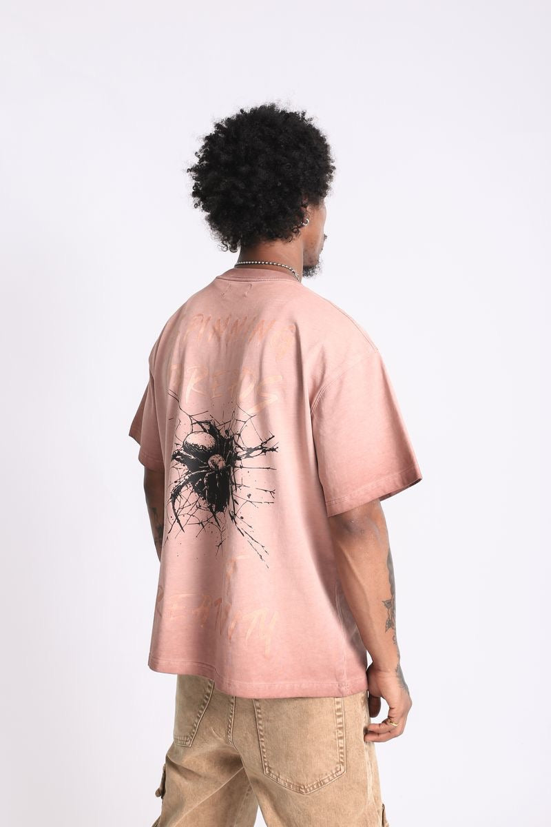 Elements of Art "Spinning Threads" Tee Pink Wash