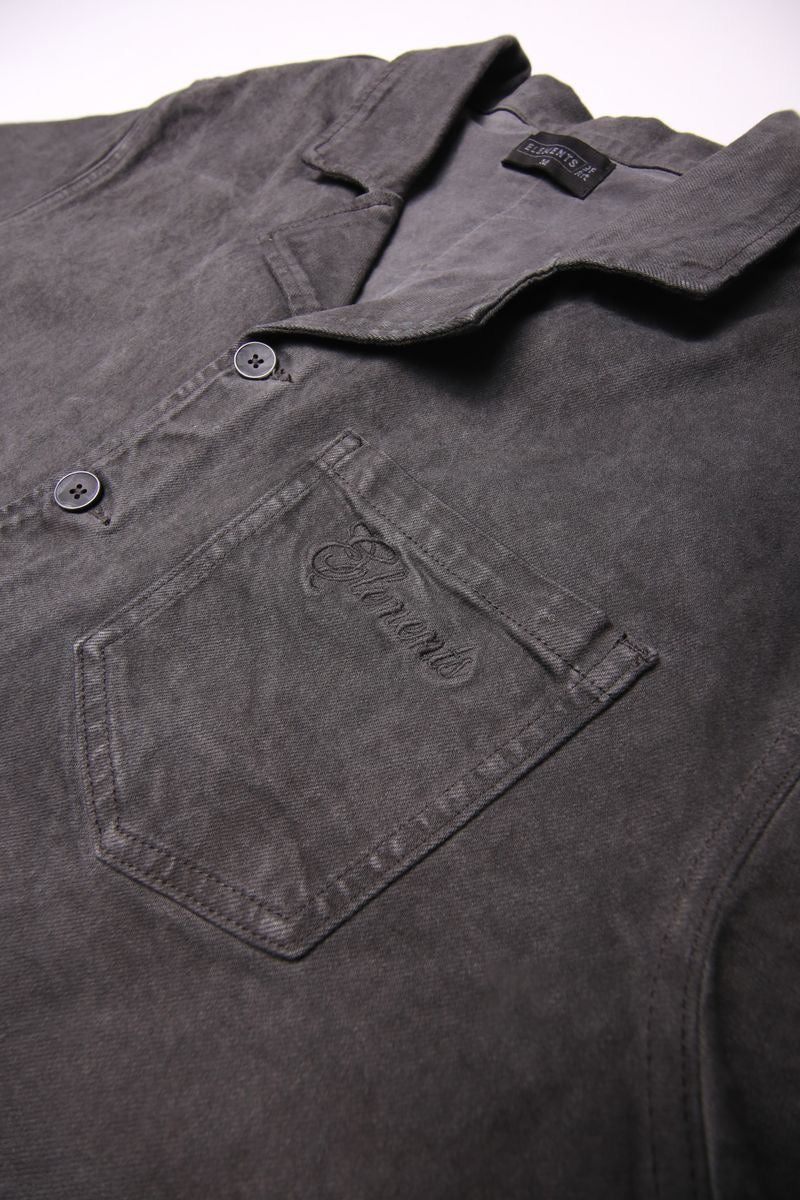 Elements of Art "Wondering" Button Up Grey