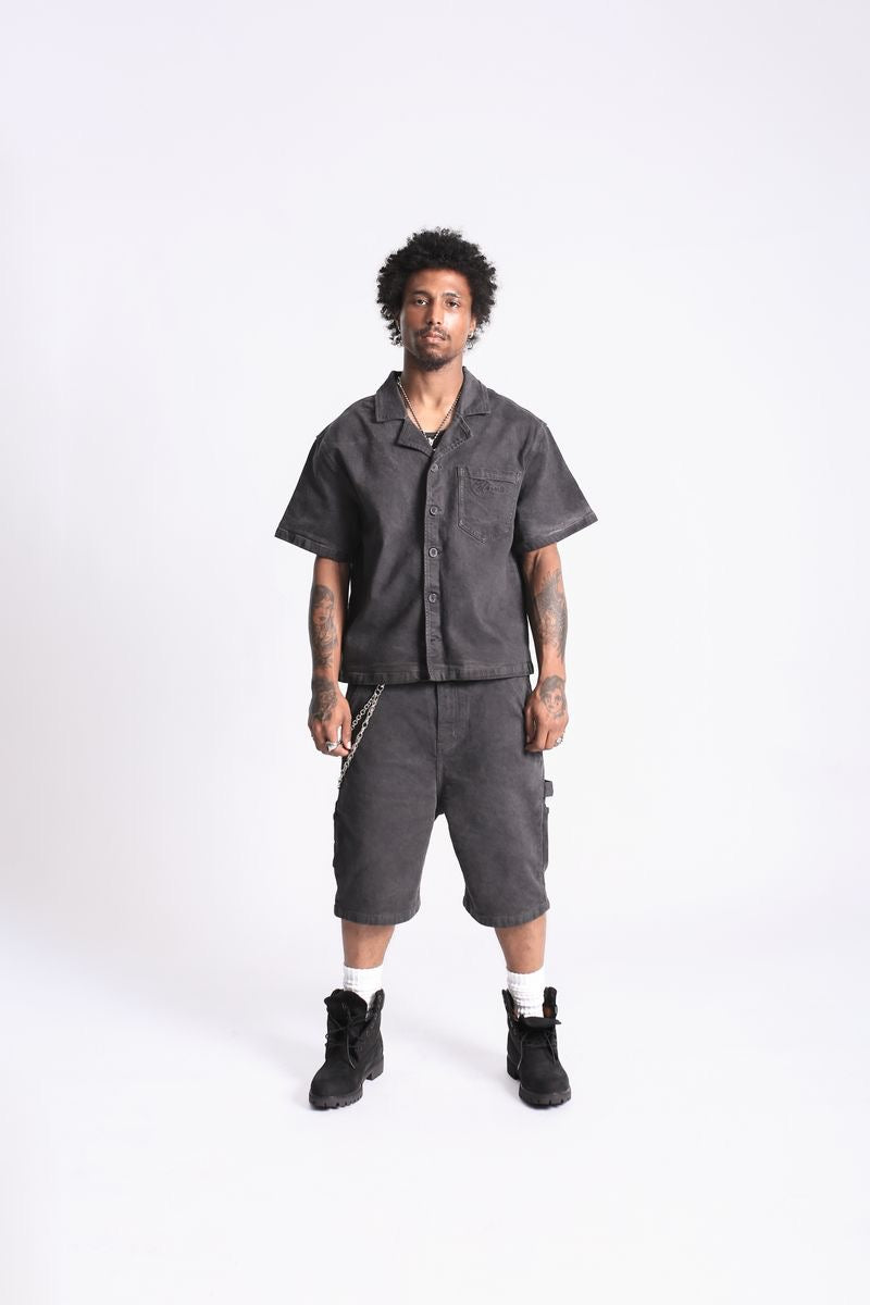 Elements of Art "Wondering" Button Up Grey