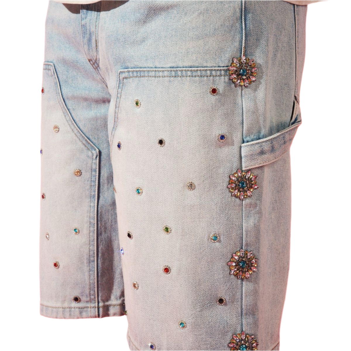 Duaa "Impressive" Jewel Shorts Blue Wash