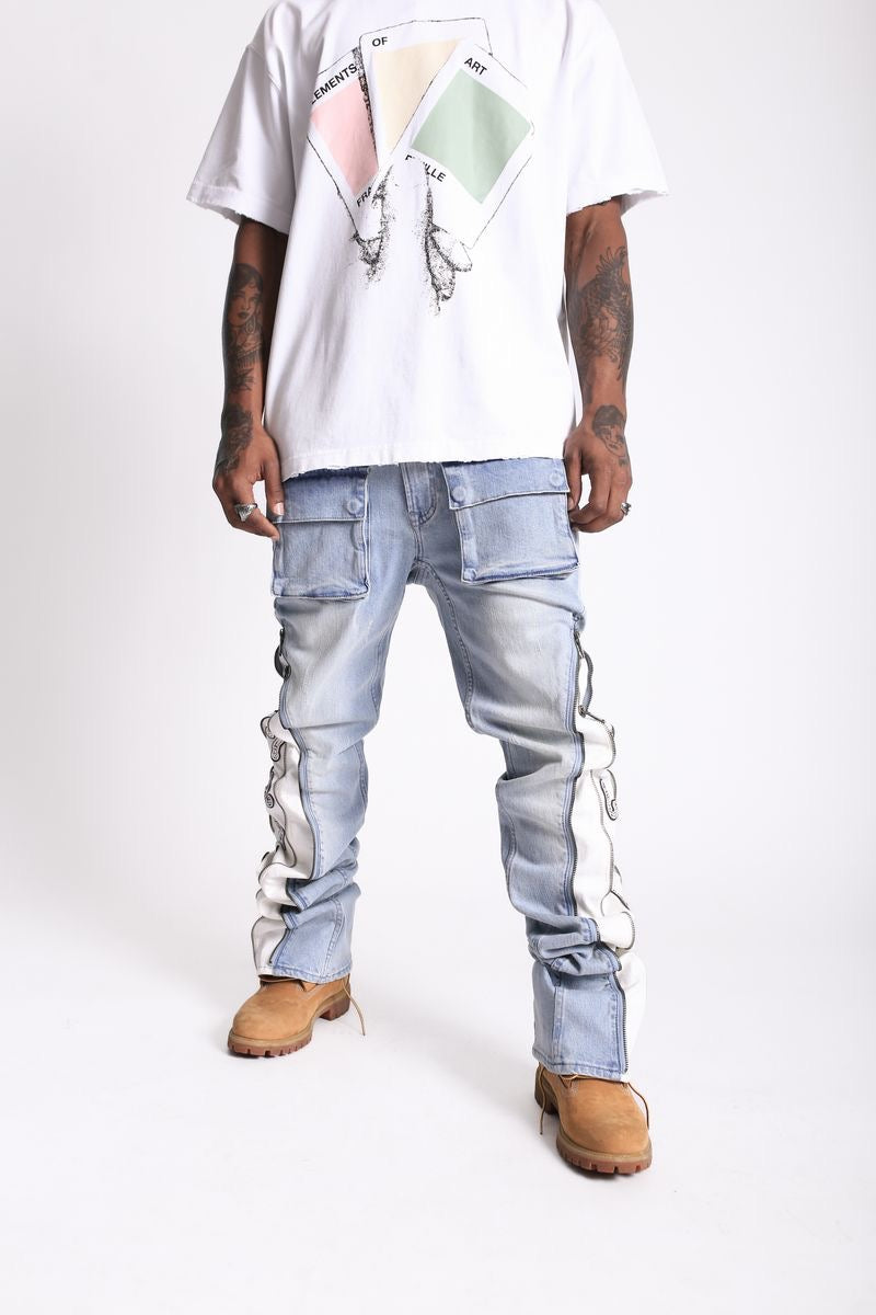Elements of Art "?" Flare Denim Light Indigo