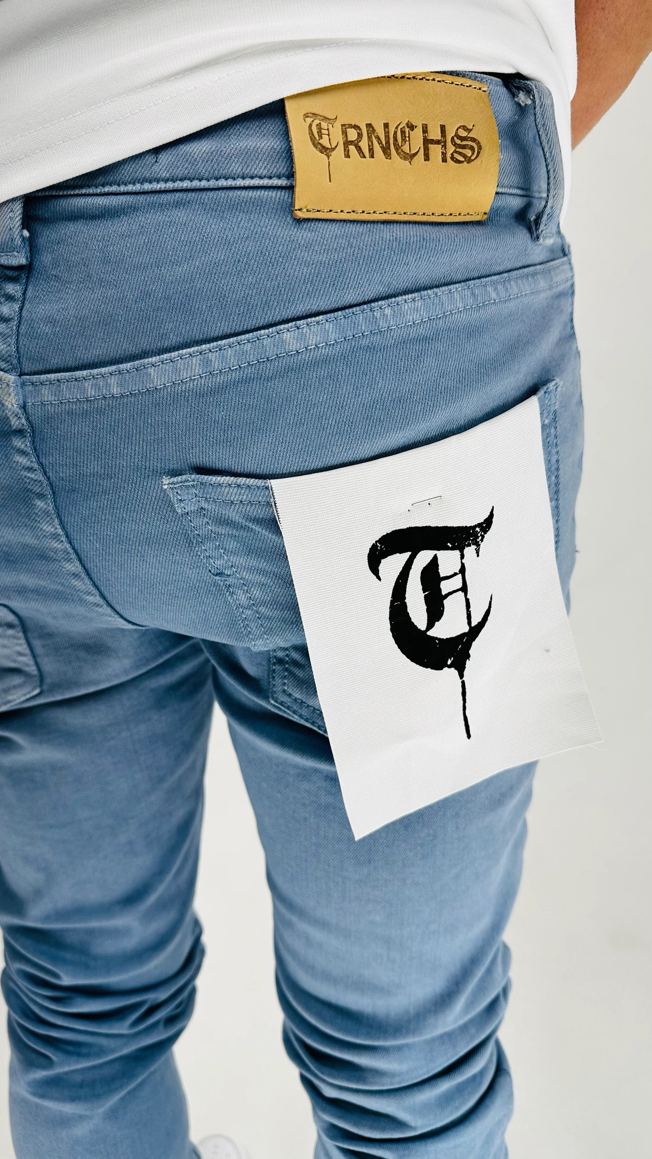 Trnchs "Button Fly" Stacked Blue
