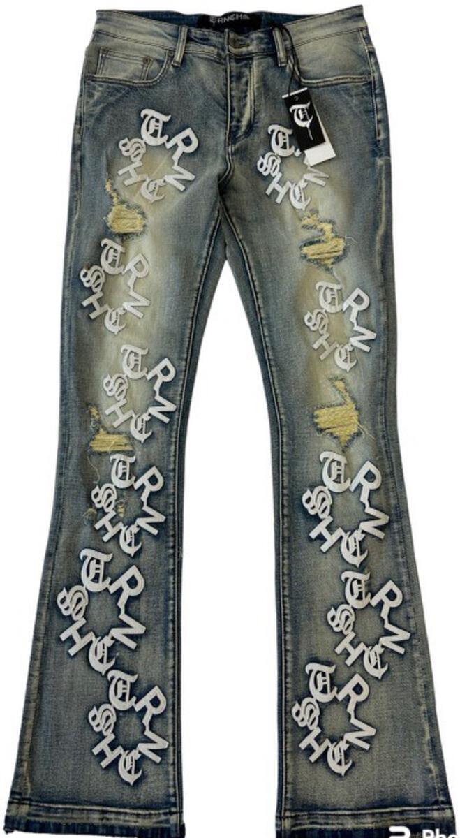 Trnchs "Tears" Stacked Vintage Blue