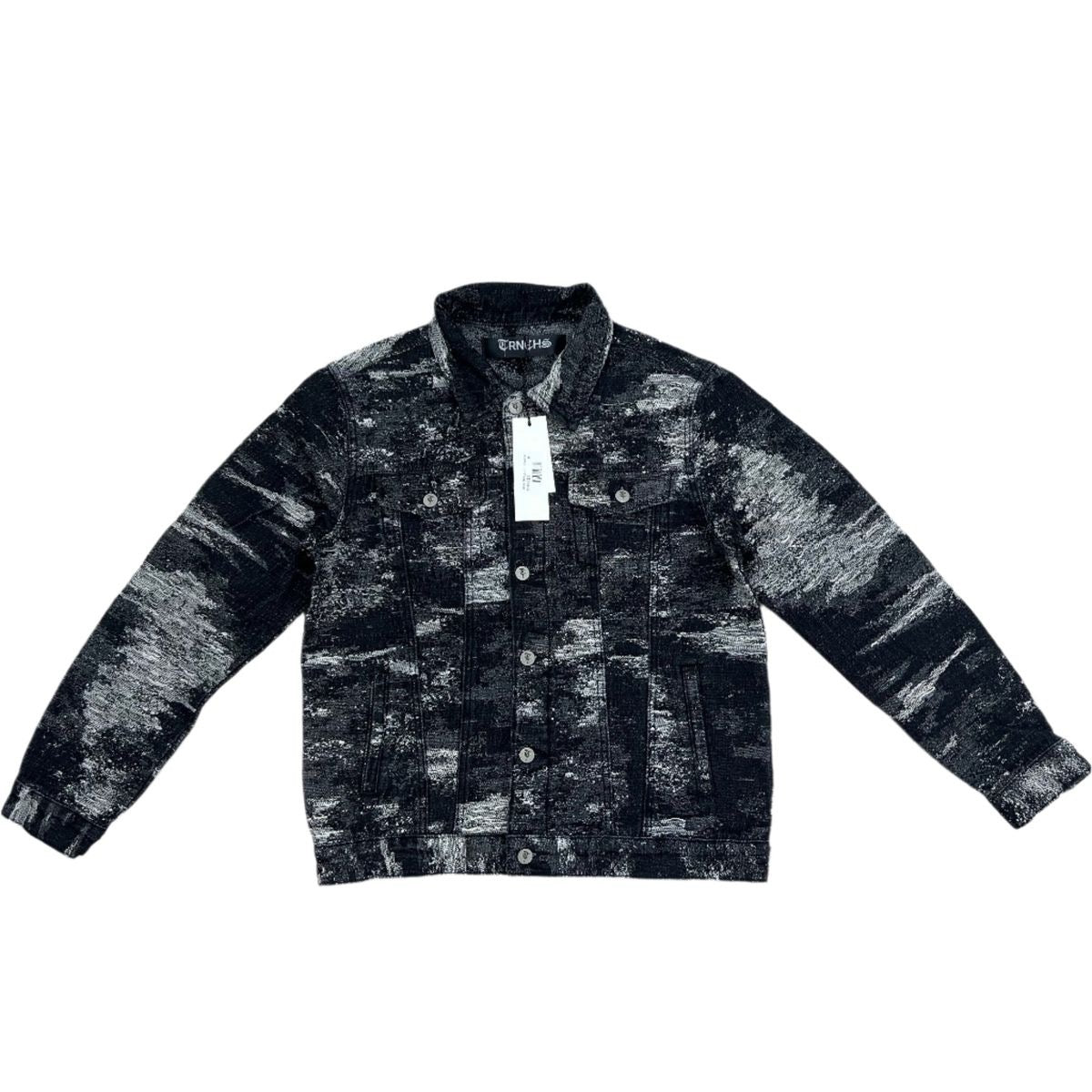 Trnchs "Samah" Denim Jacket Tri-Black Wash