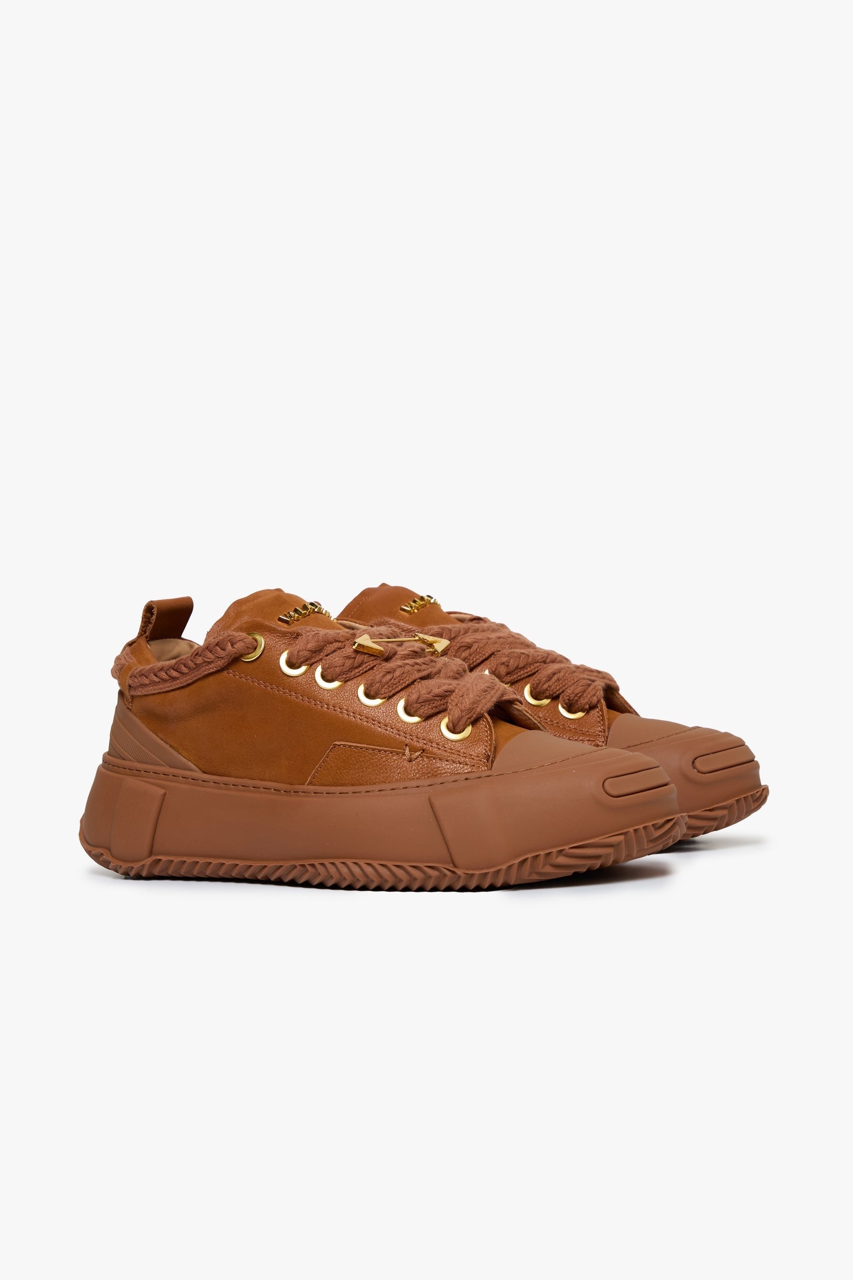 Valabasas "Vision" Leather Low Top Camel