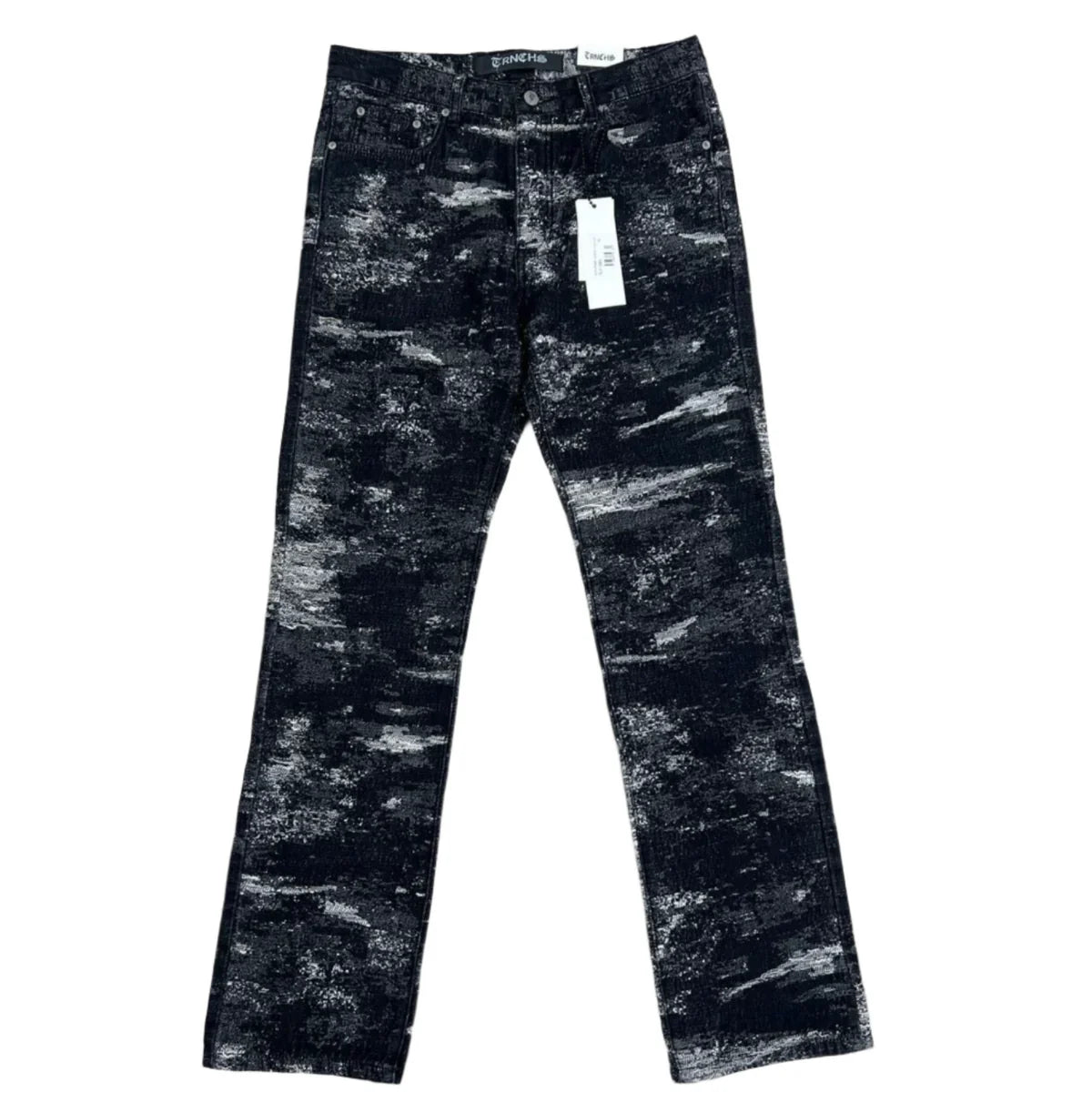 Trnchs "Samah" Straight Denim Tri-Black Wash