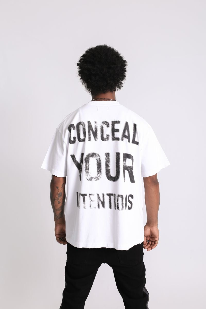 Elements of Art "Conceal Your Intentions" Tee White