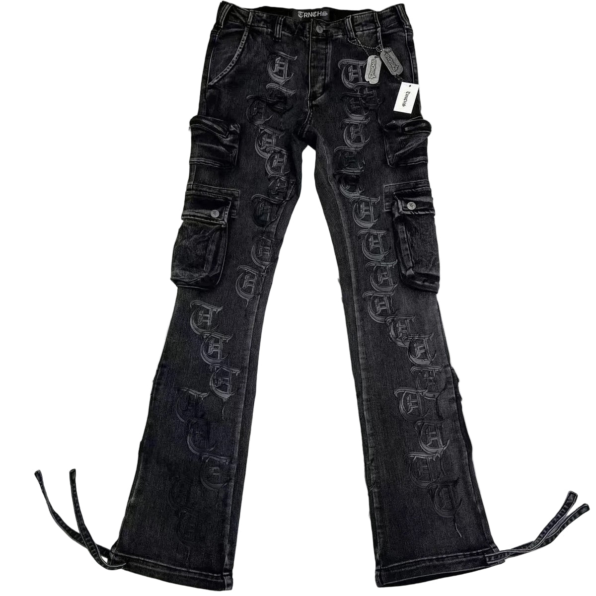 Trnchs "Repetition" Stacked Jeans Greyi