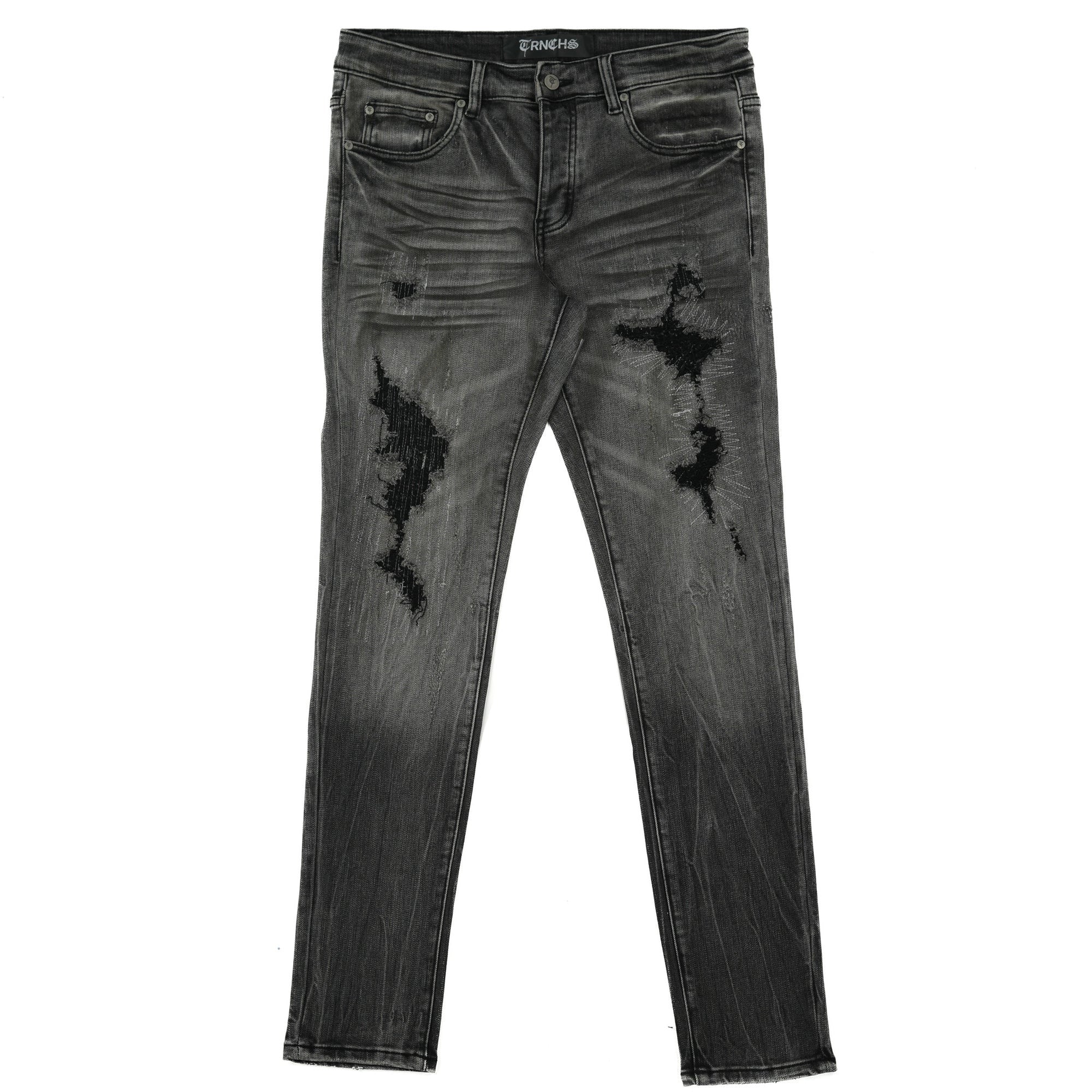Trnchs "Ehab" Skinny Black Wash