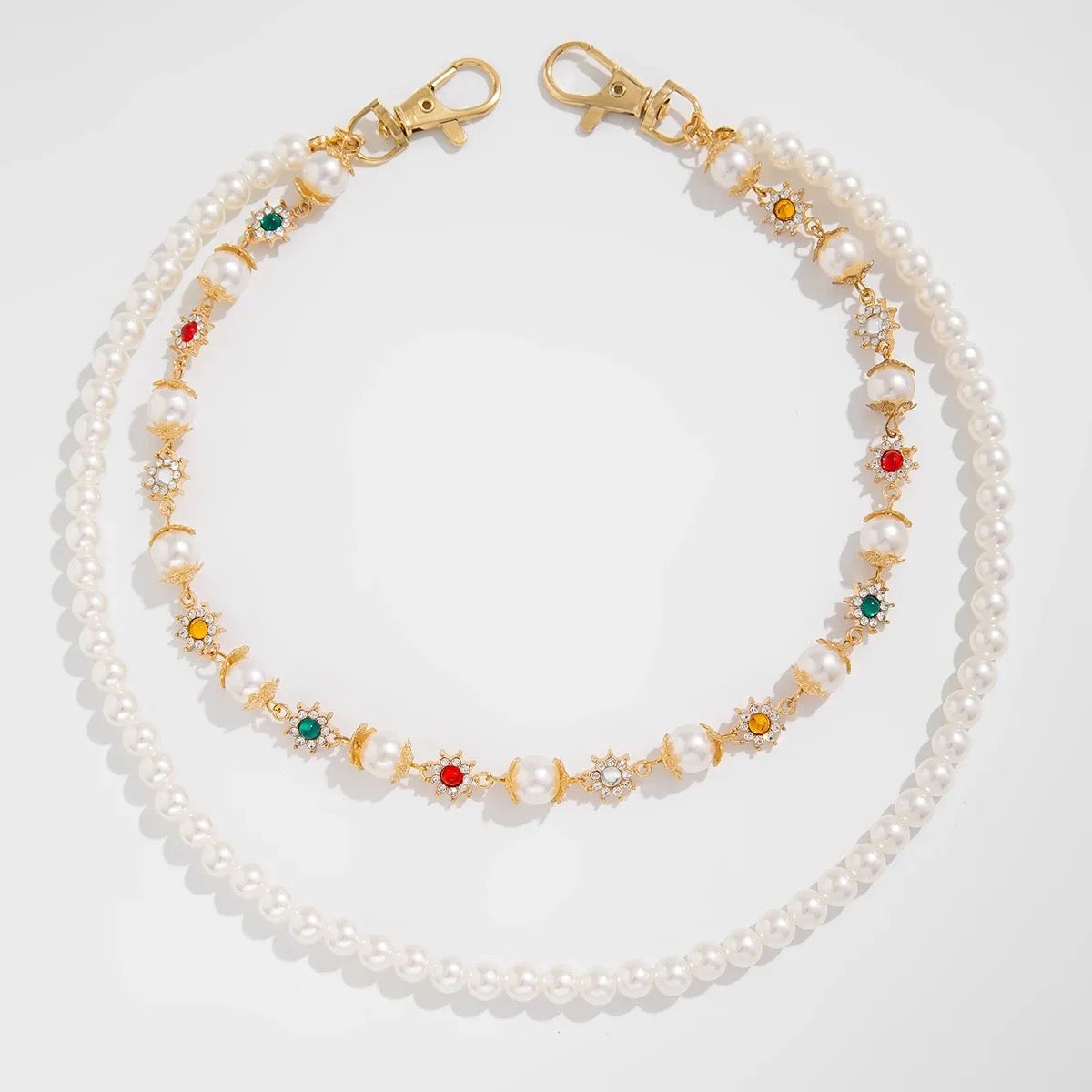 Syndicate "Pearl" Chain Red Pearl Gold