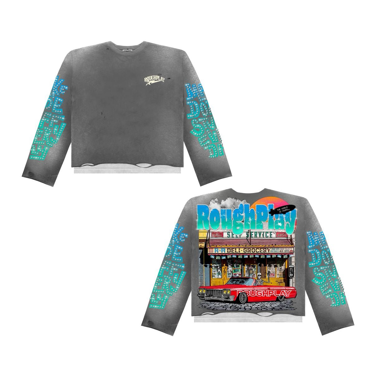Rough Play "Deli Service" Long Sleeve Grey