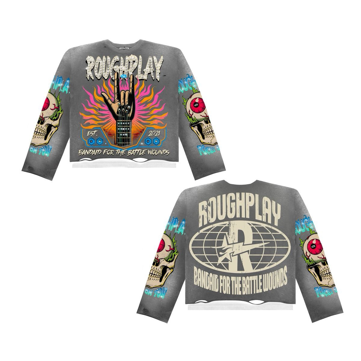 Rough Play "Rockin" Long Sleeve Grey