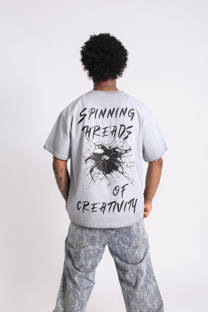 Elements of Art "Spinning Threads" Tee Grey