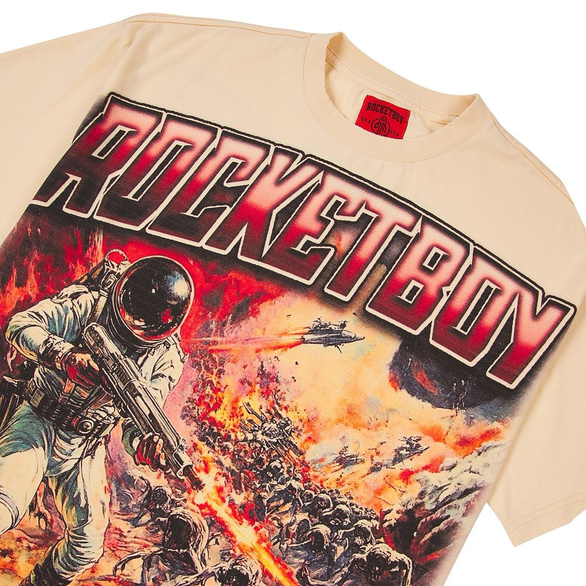 Rocket Boy " One Man Army" Tee Cream