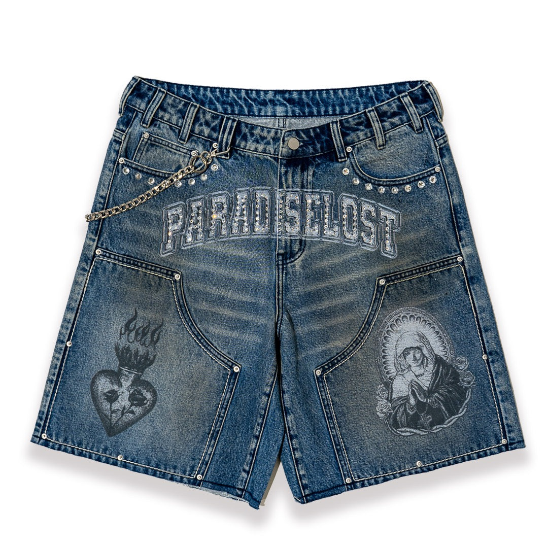 Paradise Lost " Righteous" Shorts Denim