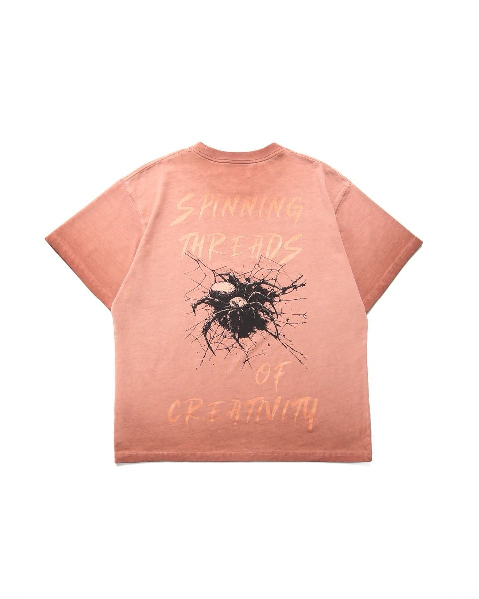 Elements of Art "Spinning Threads" Tee Pink Wash