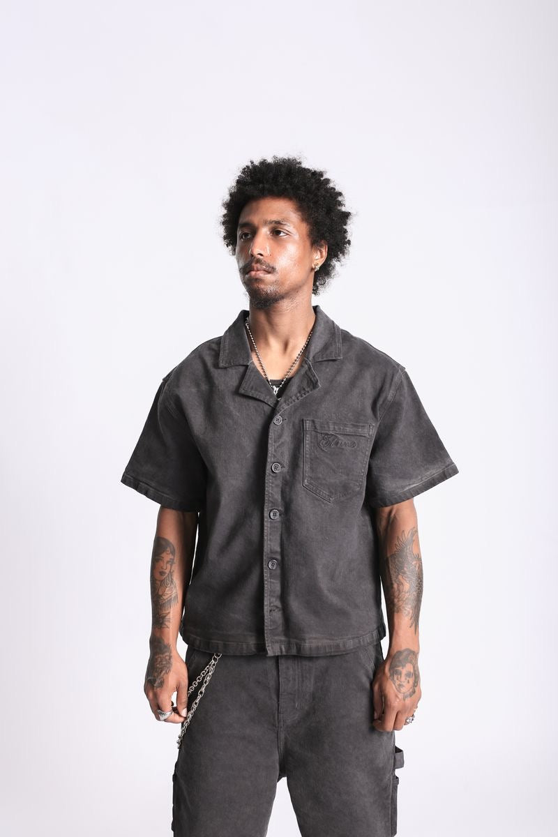 Elements of Art "Wondering" Button Up Grey
