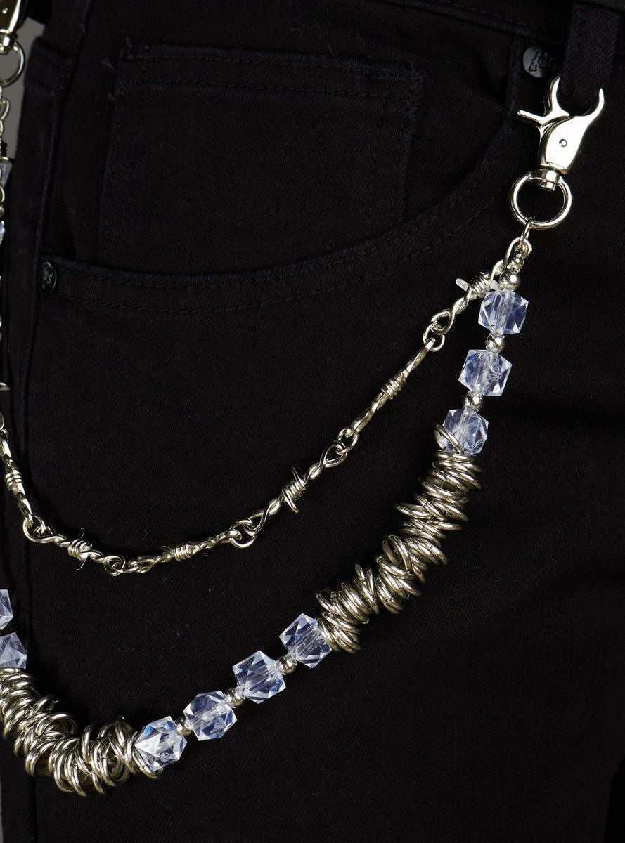 NME "Crystals" Chain SIlver