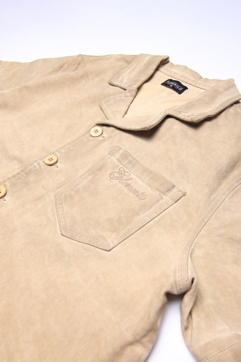 Elements of Art "Wondering" Button Up Sand