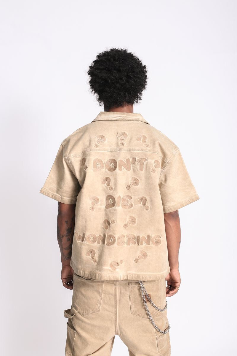 Elements of Art "Wondering" Button Up Sand