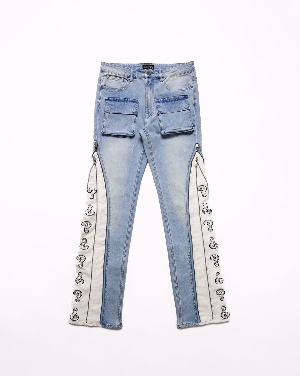 Elements of Art "?" Flare Denim Light Indigo