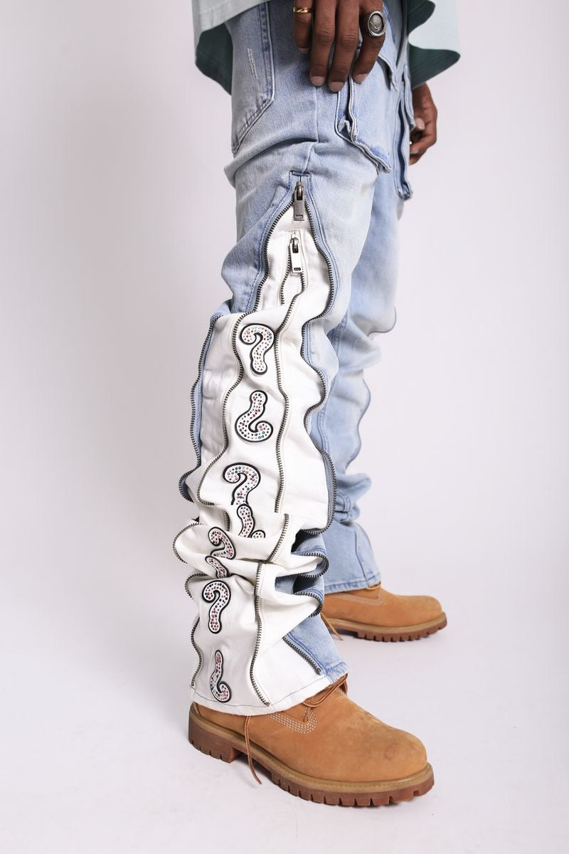Elements of Art "?" Flare Denim Light Indigo